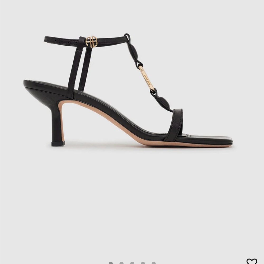 Anine Bing Kiera Sandals with Gold Accents